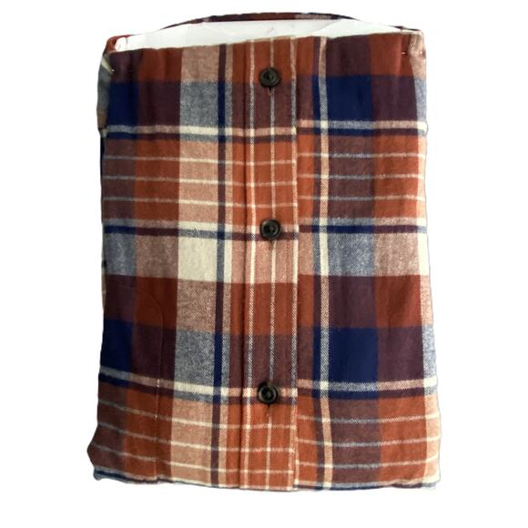 Roundtree & Yorke Big & Tall Men's 2XT Portuguese Flannel Button-Down Shirt NEW - Picture 2 of 5